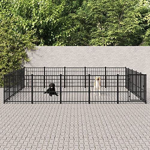 Camerina Outdoor-Hundezwinger Dog House Outdoor Pet Comfort Katzengehege Hundeauslauf DraußEn Tiergehege Stahl 23,52 m² von Camerina