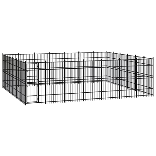 Camerina Outdoor-Hundezwinger Dog House Outdoor Pet Comfort Katzengehege Hundeauslauf DraußEn Tiergehege Stahl 38,71 m² von Camerina