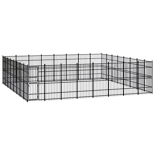 Camerina Outdoor-Hundezwinger Dog House Outdoor Pet Comfort Katzengehege Hundeauslauf DraußEn Tiergehege Stahl 58,98 m² von Camerina