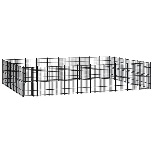 Camerina Outdoor-Hundezwinger Dog House Outdoor Pet Comfort Katzengehege Hundeauslauf DraußEn Tiergehege Stahl 64,51 m² von Camerina