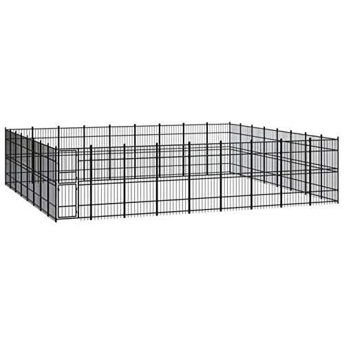 Camerina Outdoor-Hundezwinger Dog House Outdoor Pet Comfort Katzengehege Hundeauslauf DraußEn Tiergehege Stahl 66,36 m² von Camerina