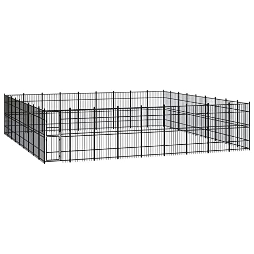 Camerina Outdoor-Hundezwinger Dog House Outdoor Pet Comfort Katzengehege Hundeauslauf DraußEn Tiergehege Stahl 74,65 m² von Camerina