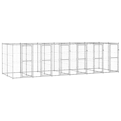 Camerina Outdoor-Hundezwinger Dog House Outdoor Pet Comfort Katzengehege Hundeauslauf DraußEn Tiergehege Verzinkter Stahl 14,52 m² von Camerina