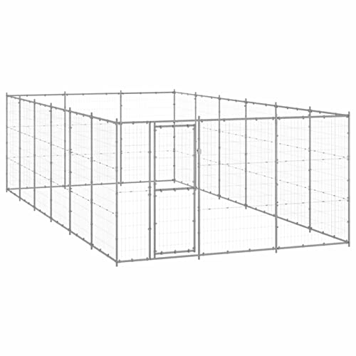 Camerina Outdoor-Hundezwinger Dog House Outdoor Pet Comfort Katzengehege Hundeauslauf DraußEn Tiergehege Verzinkter Stahl 21,78 m² 3082328 von Camerina