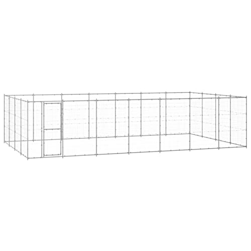 Camerina Outdoor-Hundezwinger Dog House Outdoor Pet Comfort Katzengehege Hundeauslauf DraußEn Tiergehege Verzinkter Stahl 33,88 m² von Camerina