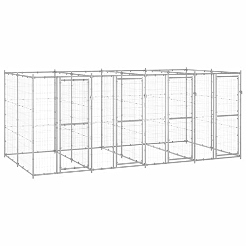 Camerina Outdoor-Hundezwinger Dog House Outdoor Pet Comfort Katzengehege Hundeauslauf DraußEn Tiergehege Verzinkter Stahl 9,68 m² von Camerina