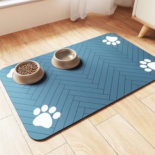 Dog Cat Food Mat, Silicone Napfunterlage Hund, Waterproof Non-Slip Pet Feeding Mat for Floors, Easy Clean Washable Dog Placemat for Food and Water Bowls (C, 30 * 40cm/11.8 * 15.7in) von Camic