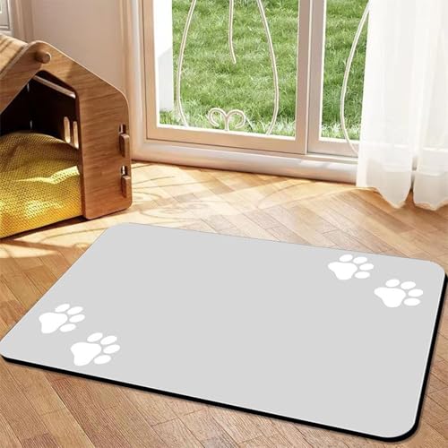 Dog Cat Food Mat, Silicone Napfunterlage Hund, Waterproof Non-Slip Pet Feeding Mat for Floors, Easy Clean Washable Dog Placemat for Food and Water Bowls (E, 30 * 40cm/11.8 * 15.7in) von Camic