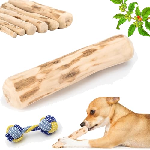 Mumbies Wood Dog Chews, Coffee Wood Dog Chew, Mumbies Real Wood Chews, Dog Chew Toys for Aggressive Chewers, Dog Teeth Cleaning Chew Toy (14cm) von Camic