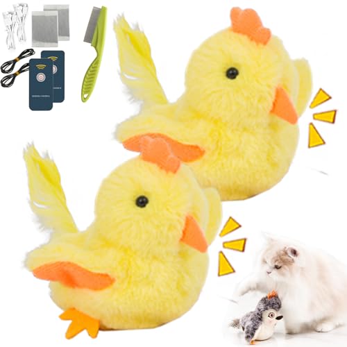 Piper Tomi Cat Toy, Pipertomi Cat Toy, Flapping Bird Cat Toy, Chirping Bird Cat Toy Flapping Wings, Pawfectway Bite Buddy, Pipertomi Bird Cat Toy (2PCS-C) von Camic