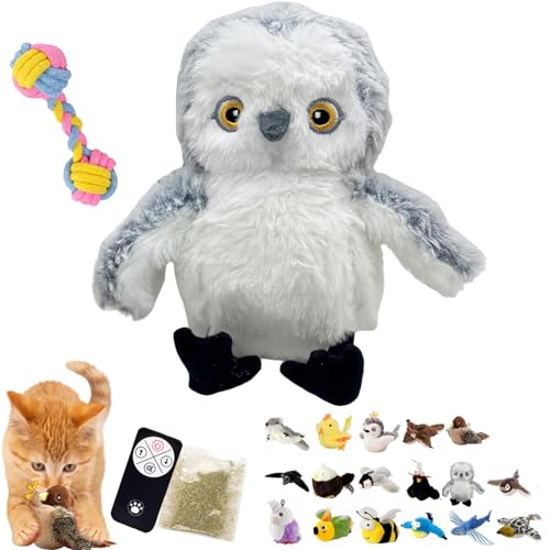 Simulated Chirping Bird Cat Toy, Flapping Bird Cat Toy, Rechargeable Flappy Bird Cat Toy, 3-Speed Beating Mode Cycle, Automatic Cat Toy for Cat Exercise & Kicker to Self Play (3) von Camic