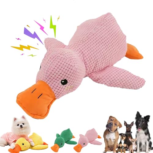 Vivahine Calming Duck Toy, Noovelo Calming Duck for Dogs, The Mellow Yellow Duck Dog Toy, Quacker Duck Chew Toys, Interactive Dog Toys for Aggressive Chewers (Pink, L(38 * 45cm)) von Camic