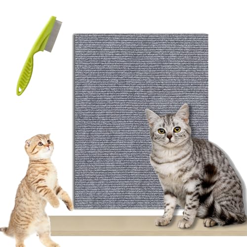 Vowtrlleoy Cat Scratching Cloth, Can Protect Furniture - Cat Scratching Mat, Couch Protector From Cat Claws, Sticky Scratch Wall Mat, Anti Cat Scratch Mat Trimmable (Light gray, 30*100cm/ 11.8*39.4in) von Camic