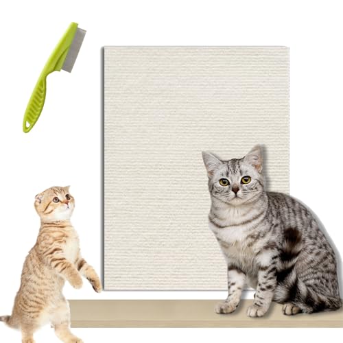 Vowtrlleoy Cat Scratching Cloth, Can Protect Furniture - Cat Scratching Mat, Couch Protector from Cat Claws, Sticky Scratch Wall Mat, Anti Cat Scratch Mat Trimmable (Beige, 40 * 100cm/15.7 * 39.4in) von Camic