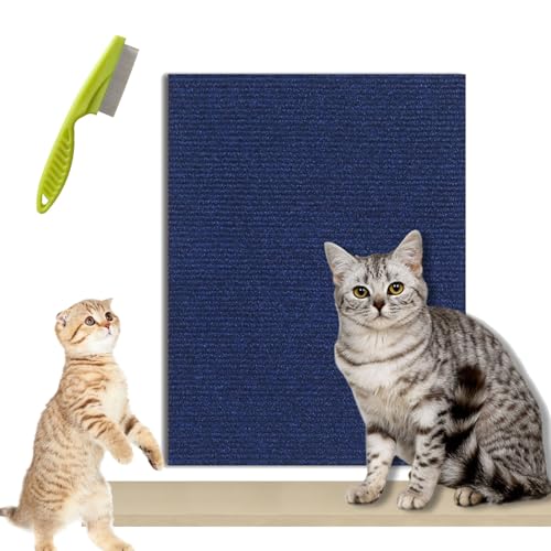 Vowtrlleoy Cat Scratching Cloth, Can Protect Furniture - Cat Scratching Mat, Couch Protector from Cat Claws, Sticky Scratch Wall Mat, Anti Cat Scratch Mat Trimmable (Blue, 30 * 100cm/ 11.8 * 39.4in) von Camic