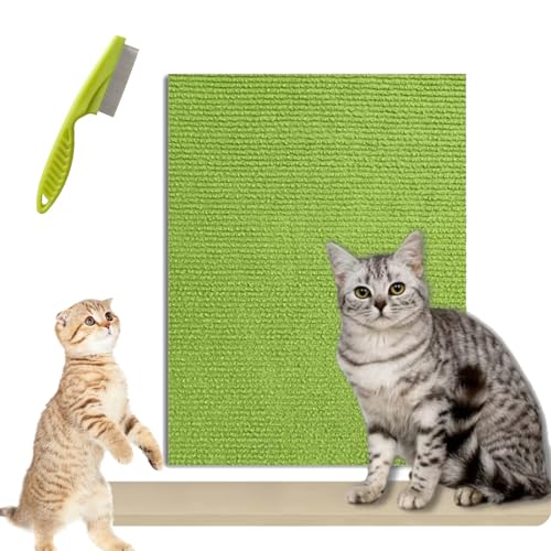 Vowtrlleoy Cat Scratching Cloth, Can Protect Furniture - Cat Scratching Mat, Couch Protector from Cat Claws, Sticky Scratch Wall Mat, Anti Cat Scratch Mat Trimmable (Green, 30 * 100cm/ 11.8 * 39.4in) von Camic