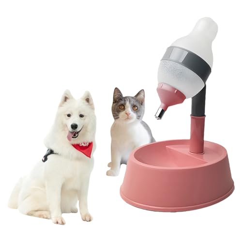 SUJOSAJU Pet Standing Water Dispenser Wassernapf für Katzen und Hunde Höhenverstellbarer Pet Waterer Automatische Wasserversorgung für Haustiere, Katzen, Hunde von Camidy