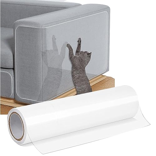 Camiraft Katze Kratzschutz Verbreitern 20cm*1m,Anti Kratz Folie,Sofa Transparent Kratzschutz Pad Möbelschoner Katze Möbelschutz Kratzpads für Möbel Couch Tür Wand Kratzabwehr von Katzen Hunde von Camiraft