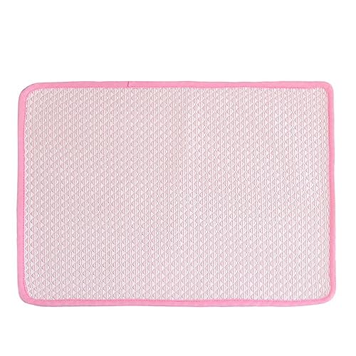 Camiraft Kühlmatte für Hund Katze Hundematte Sommer Kalte Unterlage Hundedecke für Haustier Waschbar Kühlpad Wasseranziehend Kühlkissen rutschfest Kühlbett，Rosa，110 * 70cm von Camiraft