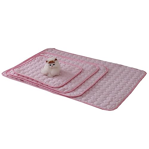 Camiraft Kühlmatte für Hunde und Katze, Selbstkühlende Matte Hunde Katzen, Haustier Kühlmatte Selbstkühlende, Kühlmatte Hunde Katzen für Sommer，Rosa，102 * 70cm von Camiraft