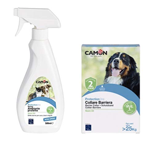 Camon Neemöl-Barriere 75 cm für Hunde & Raumspray Barriere Neemöl 500 ml von Camon