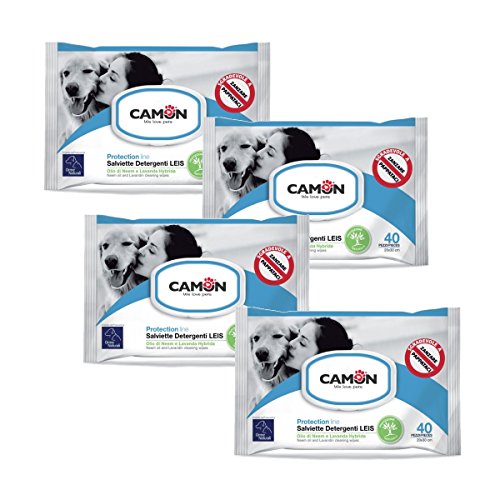 Camon Reinigungstücher Leis Niemöl und Lavendel, 4 Packungen von Camon