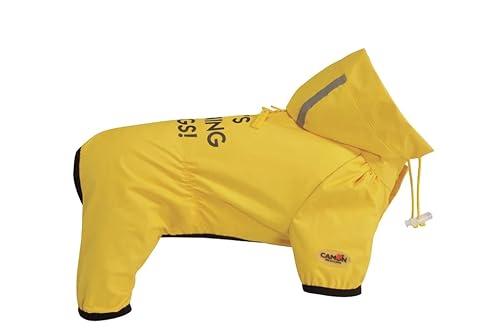 Camon Wolke Gelb Regenmantel für Hunde Regenanzug mit fester Kapuze für Hunde (50 cm) von Camon