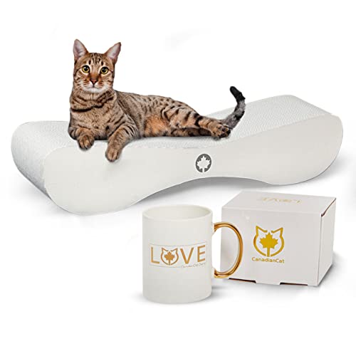 CanadianCat Company | White Edition - Set | Kratzbrett Satellite 2.0 + Limitierte Tasse Love von CanadianCat Company