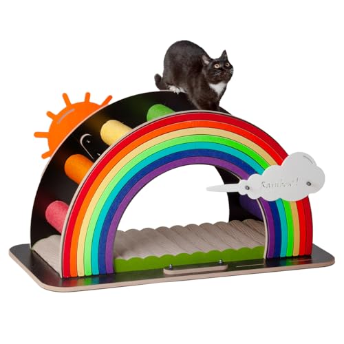 CanadianCat Company | Design-Kratzmöbel Rainbow - bunt | Kletter-Bogen mit Kratzbrett | 105 x 46,7 x 53,5 cm von CanadianCat Company