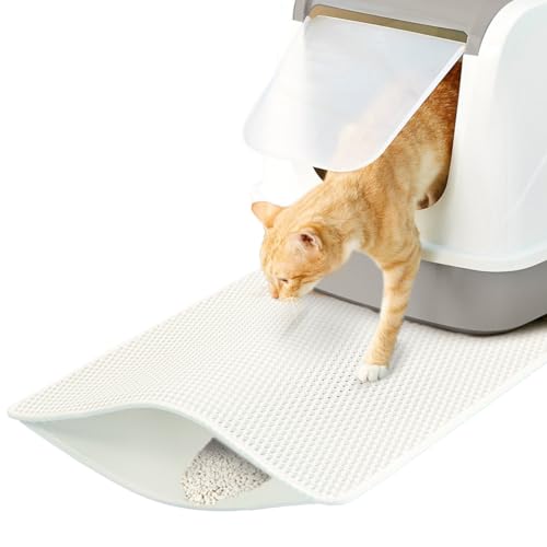 CanadianCat Company | Katzenklo Matte Katzenstreu Matte, Vorleger für Katzentoilette, Katzenmatte, Katzenstreumatte, Weiss, 60 x 45 cm von CanadianCat Company