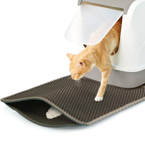 CanadianCat Company | Katzenklo Matte Katzenstreu Matte, Vorleger für Katzentoilette, Katzenmatte, Katzenstreumatte, anthrazit, 60 x 45 cm von CanadianCat Company