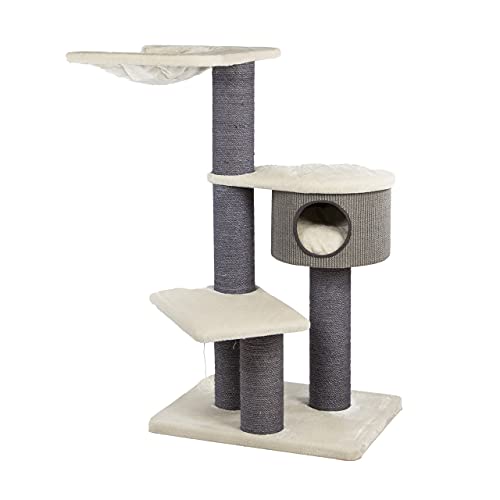 CanadianCat Company | Kratzbaum Coony 130 - beige - XXL mit Ø ca. 15 cm dicken Sisalsäule Grosse schwere Katzen stabil - Katzenkratzbaum, Kletterbaum, Kratzmöbel von CanadianCat Company