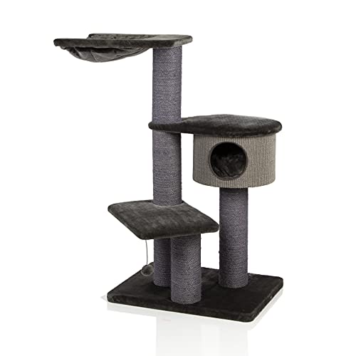 CanadianCat Company | Kratzbaum Coony 130 - grau - XXL mit Ø ca. 15 cm dicken Sisalsäule Grosse schwere Katzen stabil - Katzenkratzbaum, Kletterbaum, Kratzmöbel von CanadianCat Company