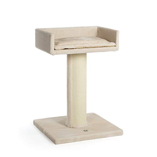 CanadianCat Company | Kratzbaum Residenz XXL Katzenbaum große Katzen, sehr stabil, ⌀ 18 cm Kratzsäule, Kratzsäule mit Sisal, 60 x 60 x 90 cm, beige von CanadianCat Company