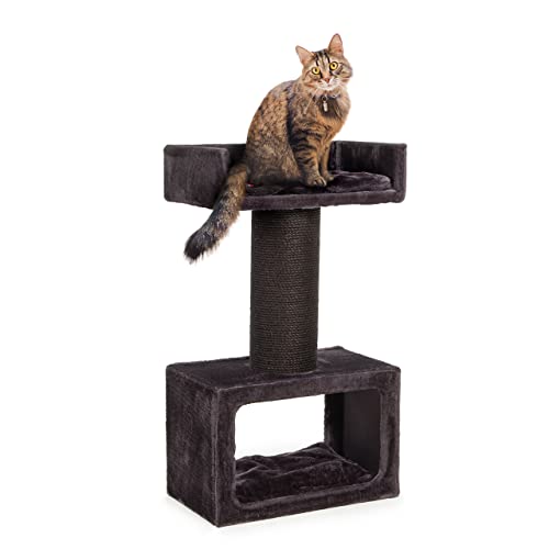 CanadianCat Company | Kratzbaum stabil 106 cm für große Katzen | Premium Qualität | 20 cm Sisalstämme mit 8 mm dickem Sisalseil | 600g Plüsch | Kratzbaum für schwere Main Coon von CanadianCat Company