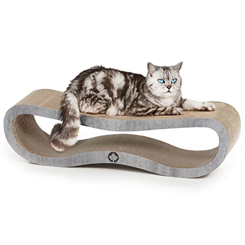 CanadianCat Company | Kratzmöbel für Katzen Orbit 2.0 Lounge, Kratzbrett, hochwertige Katzen Pappe + Katzenminze, betonoptik, ca. 84 x 24 x 23cm von CanadianCat Company