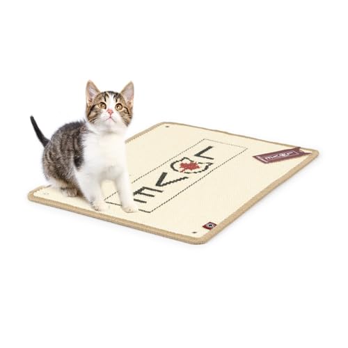 CanadianCat Company | Kratzteppich für Katzen - beige | 50 x 40 cm | Bodenläufer, Wandteppich, Wandbefestigung von CanadianCat Company