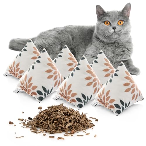 CanadianCat Company | Schmusekissen 6er Set Schmuse-Pyramide XL Flower mit Baldrian, Katzenkissen, interaktives Katzenspielzeug von CanadianCat Company