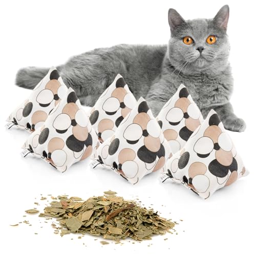 CanadianCat Company | Schmusekissen 6er Set Schmuse-Pyramide XL Kreise mit Katzenminze, Katzenkissen, interaktives Katzenspielzeug von CanadianCat Company