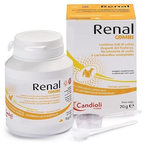 CentroVete Renal Combi 70 g Hunde und Katzen. Ergänzungsfuttermittel in Pulverform, enthält Calciumsalze. von Candioli