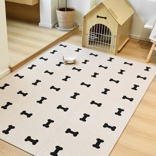 Candockway Haustier-Teppichfliesen, rutschfeste Hunde-Trainingspads, Katzentoilettenmatte, Katzenkratzmatte, weiche Matte für Katzenpfoten, Teppichschutz, quadratische Fliesen, 40 x 40 cm, 6 Stück von Candockway