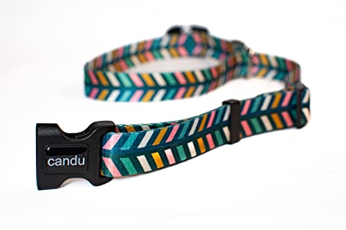 CANDU Halsband mit integrierter Retrieverleine – Bestes 2-in-1-Halsband und Leine, Hundehalsband-Leinen-Set, Leinen für kleine, mittelgroße und große Hunde, 43,2 cm - 58,4 cm Verlängerung von Candu