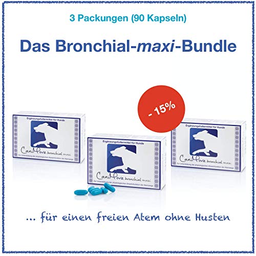 CaniMove bronchial Maxi Dreierpack - 90 Kapseln für große Hunde zur Anwendung bei Husten und zur Stärkung der Lungenfunktion von CaniMove