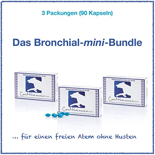 CaniMove bronchial Mini - Dreierset mit 90 Kapseln zur Verringerung von Husten und Förderung der Atemfunktion für kleine Hunde von CaniMove