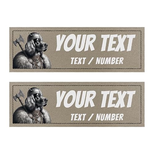 2 personalisierbare Etiketten für taktisches Hundegeschirr – 2 selbstklebende Patches, kompatibel mit Julius, OneTigris, Rabbitgoo... Original-Sicherheitszubehör (Beige, 11 x 3 cm) von Canicaprice