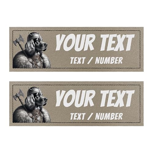 2 personalisierbare Etiketten für taktisches Hundegeschirr – 2 selbstklebende Patches, kompatibel mit Julius, OneTigris, Rabbitgoo... Original-Sicherheitszubehör (Beige, 8 x 2 cm) von Canicaprice