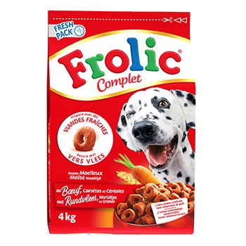 Frolic Trockenfutter für Hunde, Rindfleisch, Getreide, 4 kg von Canigou