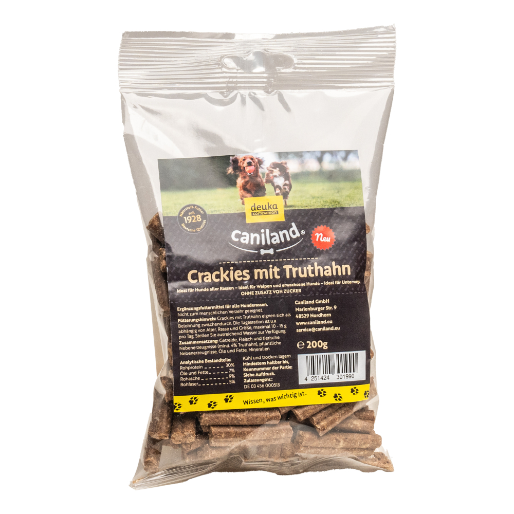 Caniland Crackies 200 g - Sparpaket: 6 x Truthahn von Caniland