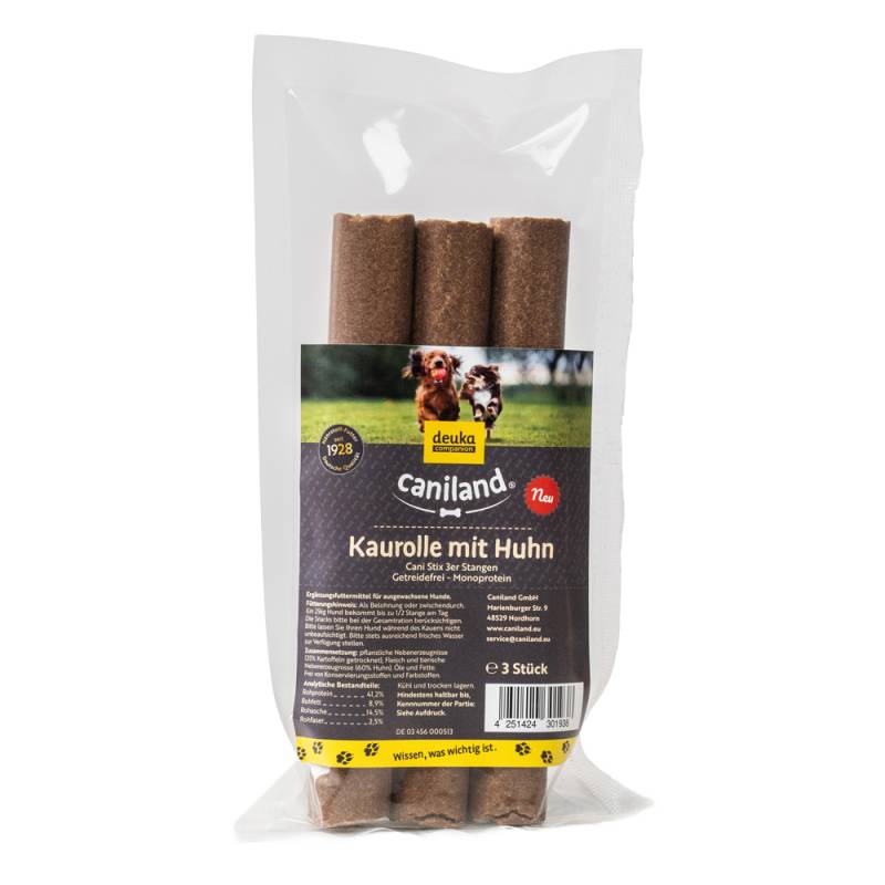 Caniland Kaurolle mit Huhn - Sparpaket: 2 x 3 Stück (360 g) von Caniland