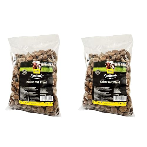 Caniland Kekse mit Pferd, Hundeleckerli, Snack für Hunde, 600g Beutel (Packung mit 2) von Caniland